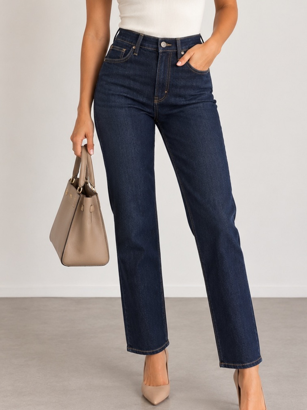 NWT Joe’s Jeans The O.G. High Rise Straight Leg Jeans Dark Indigo Size 24